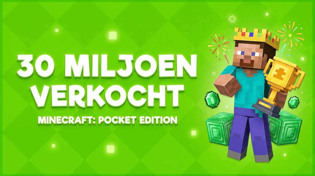 Minecraft: Pocket Edition 30 miljoen keer verkocht