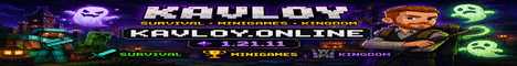 Kavloy Minecraft Server | Survival • Minigames • Kingdom | Voice Chat | 1.21.11 banner