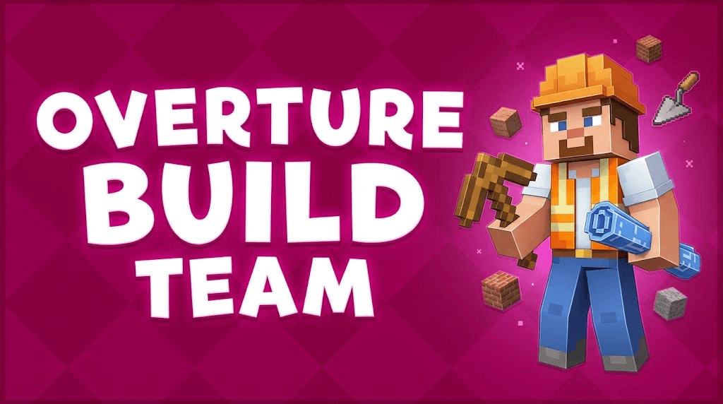 Het "Overture" bouw team in Minecraft