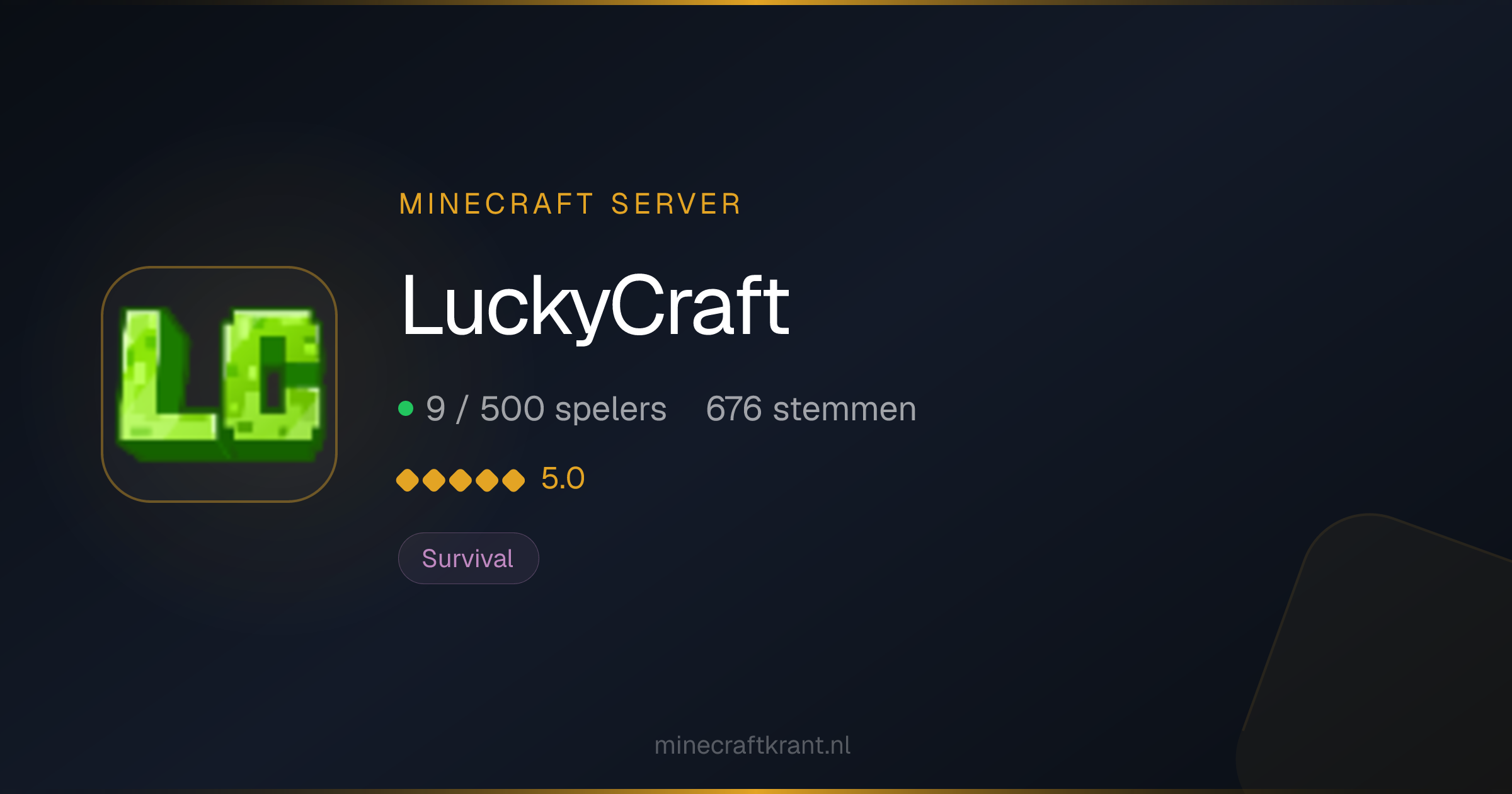 LuckyCraft — Minecraft Server IP & Info 2026 | MinecraftKrant